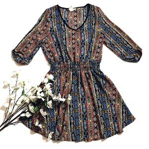 R2D Multicolor Lightweight Blouson Dress